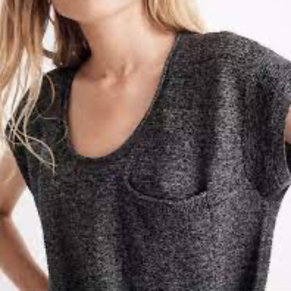 Madewell Gray Scoop Neck Sweater - Picture 2 of 11